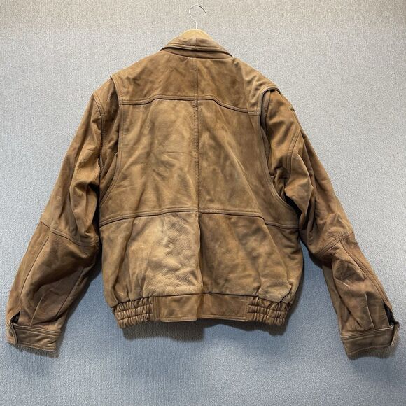 Vintage Genuine Leather Bomber Aviator Flight Jacket Men's Medium Nicole Sarhady - Picture 12 of 12